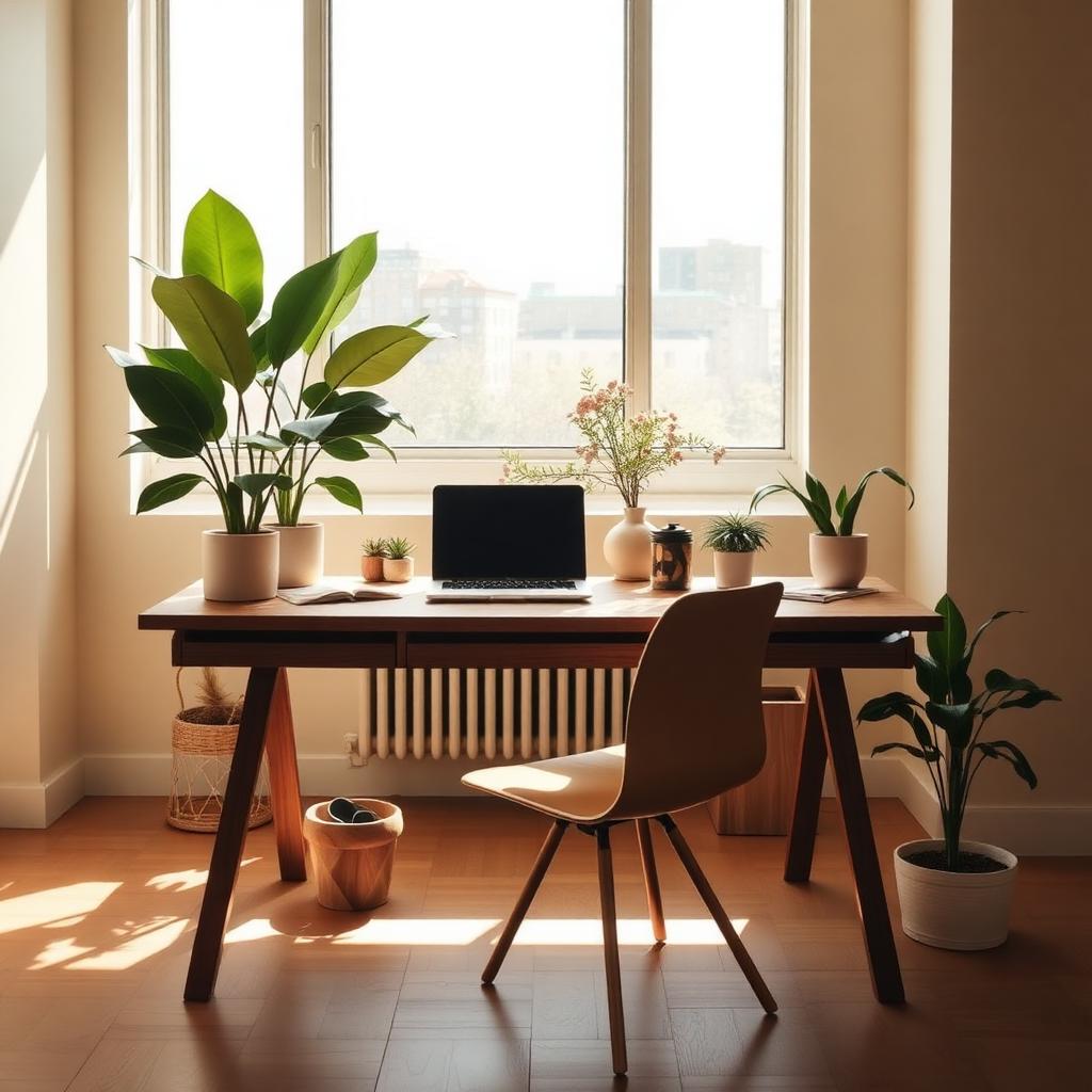A warm sunlit Winnipeg workspace